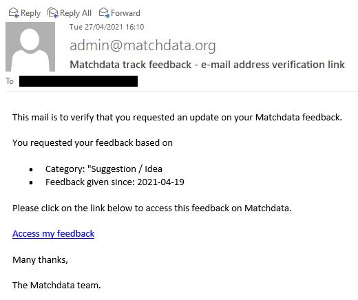 Matchdata Give feedback 4