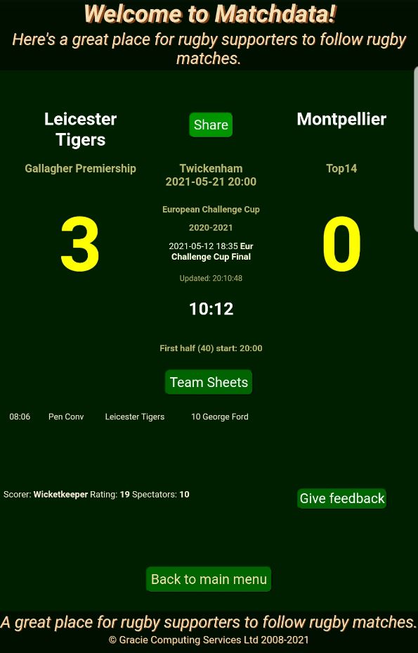Matchdata scoreboard example