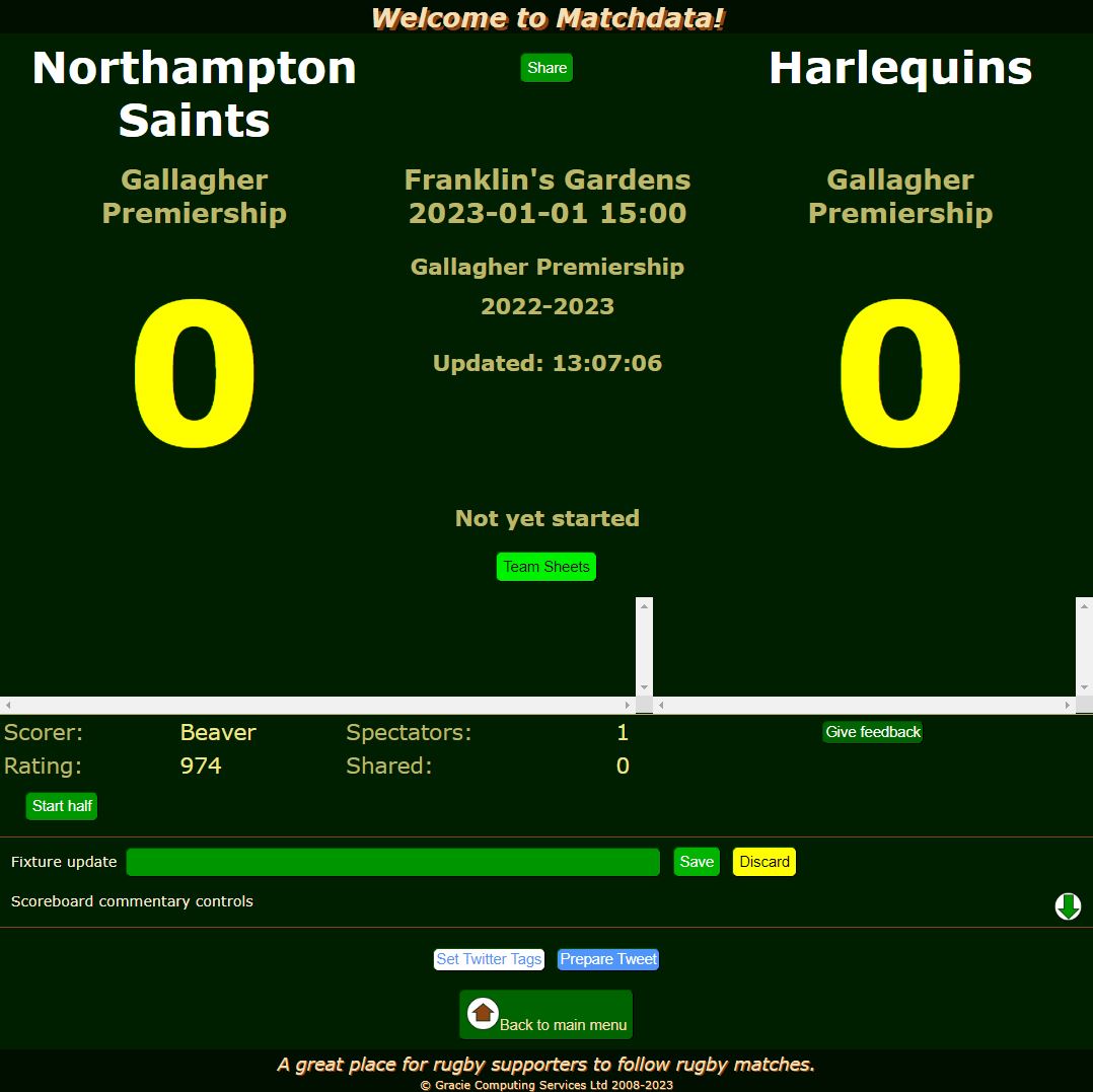 Matchdata Keep the score 2