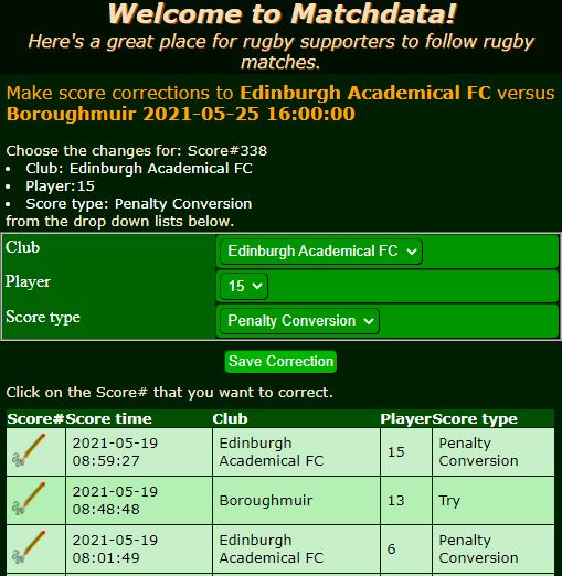 Matchdata Keep the score 6
