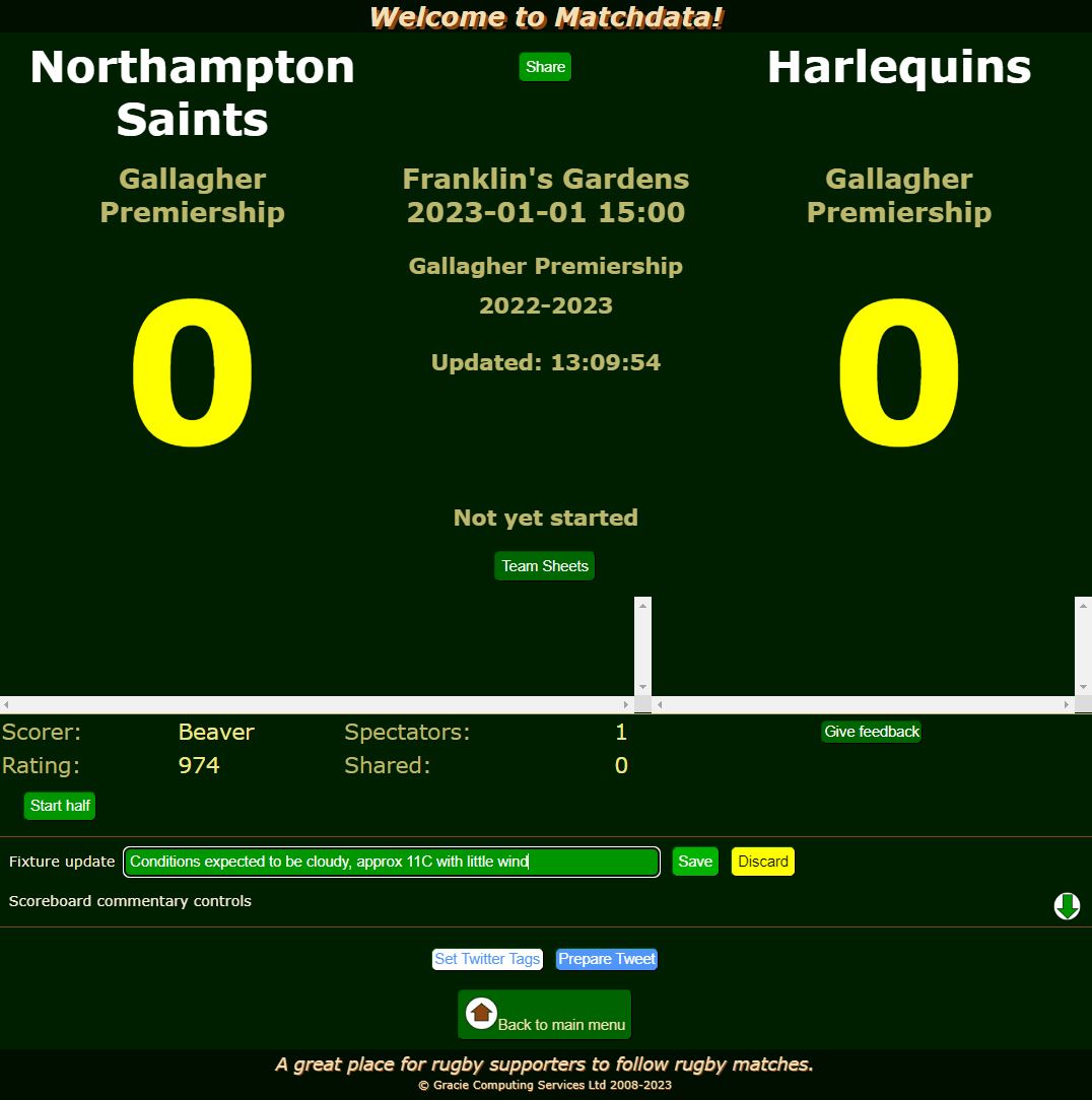 Matchdata Keep the score 3