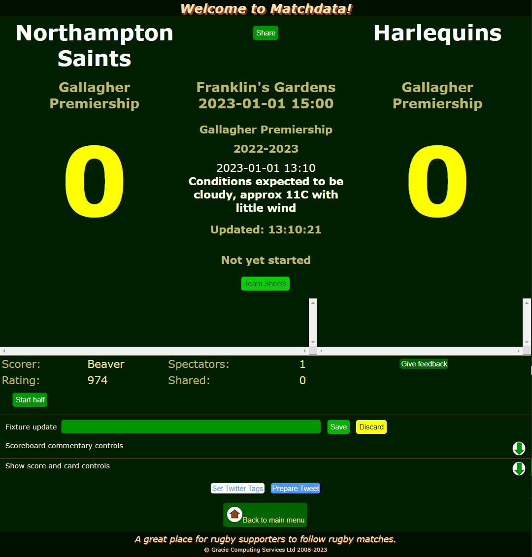 Matchdata Keep the score 4