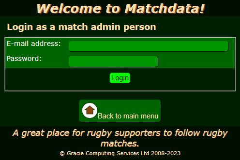 Matchdata admin login 2