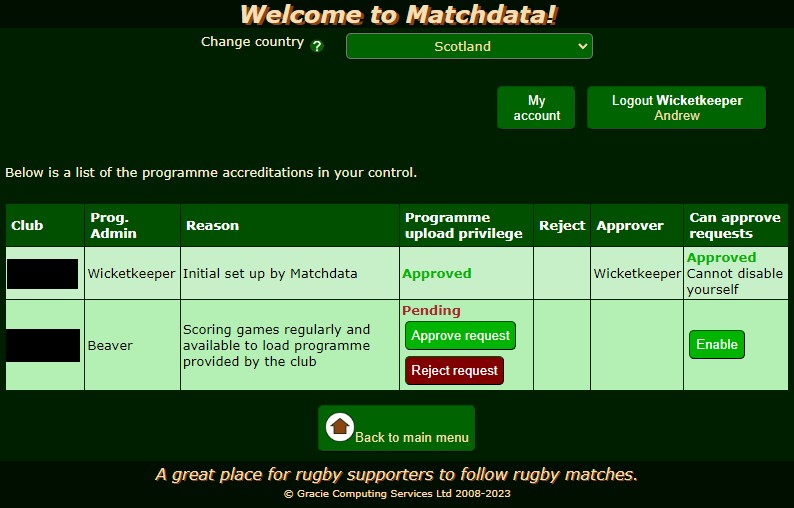 Matchdata Programmes 9