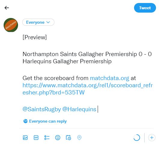 Matchdata Keep the score 16