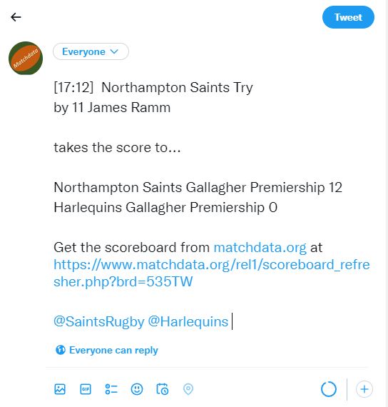 Matchdata Keep the score 17